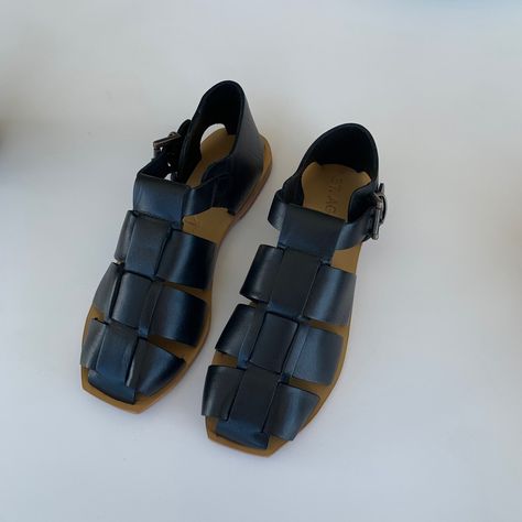 ST. AGNI on Instagram: “Kami Sandals - our update on the classic fisherman sandal.” Luxury Leather Fisherman Sandals With Single Toe Strap, Luxury Fisherman Sandals For Women, Spring Season, Luxury Black Leather Fisherman Sandals, Adjustable Non-slip Fisherman Sandals, High-end Classic Fisherman Sandals With Buckle Closure, Women's Shoes Sandals, Shoes Sandals, Sandals, Women Shoes