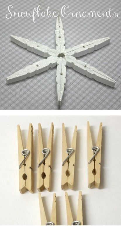 clothespin snowflake ornament Clothespin Snowflake, Snowflake Ideas, Clothespin Crafts Christmas, Diy Christmas Snowflakes, Diy Snowflake, Winter Wonderland Decorations, Christmas Clothespins, Snowflake Craft, Snow Flakes Diy