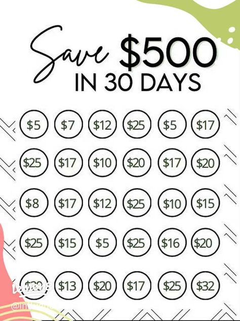 30 day 500 savings challenge💲 | Gallery posted by Influencedby.G. | Lemon8 Saving Money Chart, Money Chart, Money Saving Methods, Money Saving Techniques, Savings Strategy, Saving Money Budget, Money Management Advice, Money Saving Plan, Money Saving Strategies