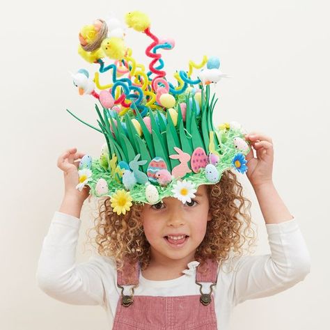 Craft Ideas | Hobbycraft | Easter bonnet, Girls easter bonnet, Easter bonnets for boys Easter Bonnets For Boys, Girls Easter Bonnet, Easter Bonnet Competition, Easter Hat Parade, Easter Craft Ideas, Crazy Hat Day, Easter Garden, Easter Hats, Diy Ostern