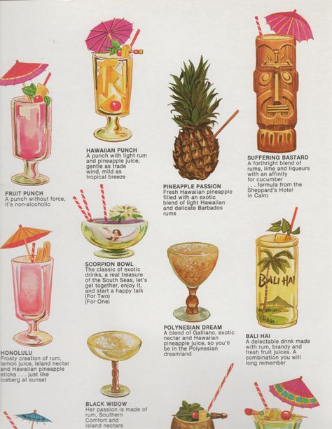 1950s Tiki Bar, Tiki Dinner Party, Vintage Tiki Party, Wedding Tiki Bar, Tiki Bar Cocktails, Vintage Luau Party, Classy Tiki Party, Classy Luau, Tiki Bar Drinks