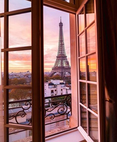 The views from Paris never get old. What's your favorite thing to do in Paris? ( Image Credit: @Rudylopez34_ ). . . . #paris #eiffeltower #monument #loveparis #france #window #distantview #background #europe #sunset #dusk #french #travel #travelblog #dusk #seetheworld #room #frommyroom Paris Aesthetic Night, Best Paris Hotels, Torre Eiffel Paris, An Open Window, Paris Wallpaper, Paris Jackson, Whatsapp Wallpaper, Paris Aesthetic, Paris Photography