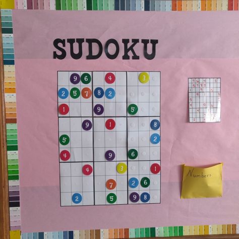 Sudoku Interactive Bulletin Board, Secondary Education, Bulletin Boards, Bulletin Board, Mural, Gif, Education, Holiday Decor, Quick Saves