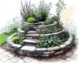 How to Build an Herb Spiral Garden | DIY Guide Spiral Herb Garden Ideas, Spiral Garden Design, Herb Garden Design Layout, Herb Spiral Garden, Holly Shrub, Herb Spiral, Spiral Garden, Small Courtyard, Gardening Projects