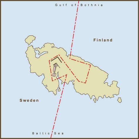 A Map of the Strange Border Between Sweden & Finland on Märket Island Norse Words, Stieg Larsson, Nordic Countries, Åland Islands, Historical Maps, Scandinavia, Geography, Finland, Lighthouse