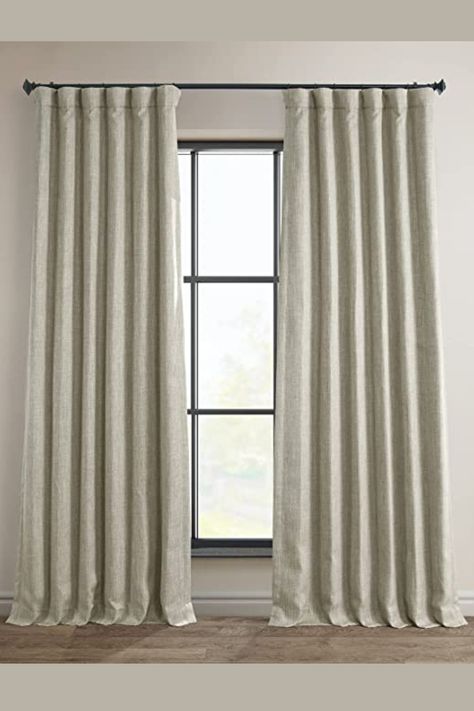 Faux linen drapes for half the price Linen Room, Half Price Drapes, Curtains For Bedroom, Neutral Aesthetic, Curtain Ideas, Darkening Curtains, Oatmeal Color, Room Darkening Curtains, Half Price