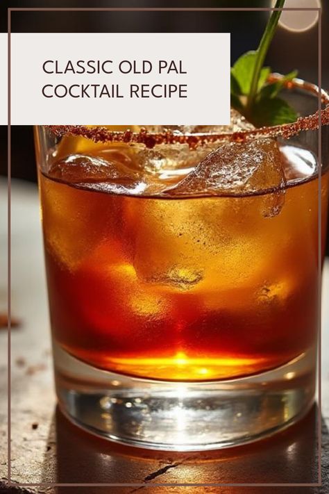 Discover the bold flavors of The Old Pal Cocktail, a famous twist on the Negroni that hails from the Prohibition era! This easy cocktail recipe combines whiskey, dry vermouth, and Campari for a spirit-forward treat that's perfect for any occasion. Gather your friends and impress them with your cocktail-making skills. The rich, bittersweet notes make The Old Pal an ideal drink for warm summer nights or cozy gatherings. Try it out and enjoy this classic American cocktail that has stood the test of time! Prohibition Style, Whiskey Cocktails Easy, Boulevardier Cocktail, Easy Cocktail Recipe, American Cocktails, Negroni Cocktail, Apple Cocktail, Mule Cocktail, Manhattan Cocktail