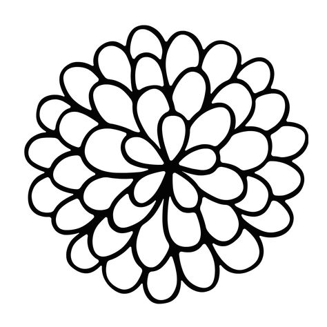 Marigold Coloring Pages - Best Coloring Pages For Kids Pretty Flower Drawing, Cute Flower Drawing, Simple Flower Drawing, Doodle Art For Beginners, Easy Flower Drawings, Pencil Drawings Of Flowers, Easy Drawings For Beginners, Flowers Easy, Flower Line Drawings