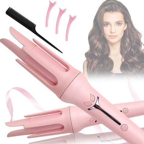 PRICES MAY VARY. 💋【Automatic Curling Iron】With advanced features and a stylish design,hair curling iron can automatically rotates to curl hair. Five combs design can tidy up and straighten your hair as the automatic hair curler works, making your hair wrap evenly around the heated wand for better curling results. The rotating curling iron is a best gift for girlfriend, mom, mother-in-law, grandmother, or any loved one with long hair. 💋【3 Temperature Adjustable】Automatic Curling Iron for long h Hair Waver Iron, Ceramic Hair Curler, Automatic Curling Iron, Rotating Curling Iron, Styling Wand, Automatic Hair Curler, Iron Hair, Curling Hair With Wand, Curling Iron Hairstyles