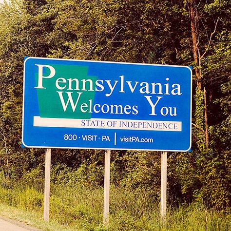 Best things to do in Pennsylvania? Roadside Signs, Early Finishers Activities, State Signs, Travel Inspired, Welcome Sign, Places Ive Been, Pennsylvania, Stuff To Do, Transportation