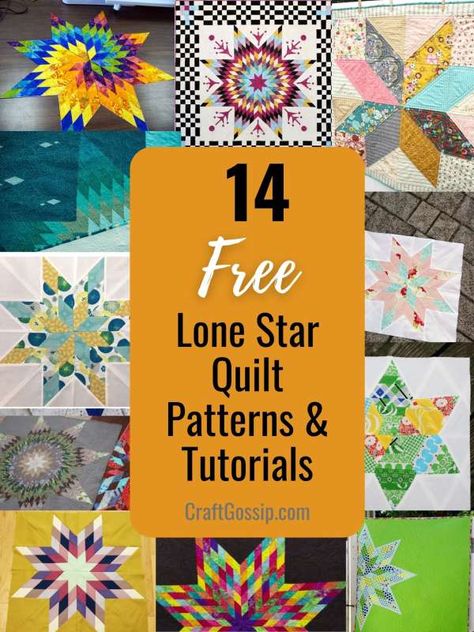 14 Lone Star Quilt Tutorials and Patterns – Quilting Lone Star Quilt Pattern, Patchwork Cards, Christmas Table Runner Pattern, Lone Star Quilt, Star Quilt Blocks, Star Quilt Patterns, Fall Halloween Crafts, Star Quilts, Quilt Block Patterns