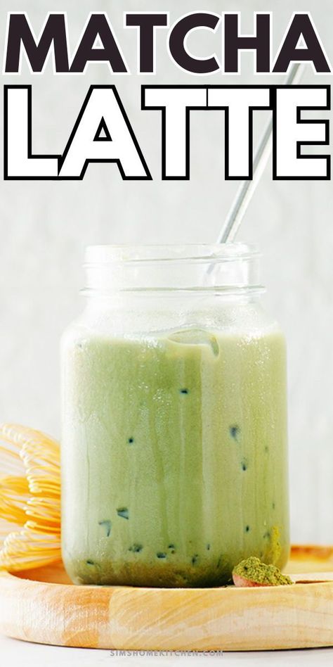 Cool down with this refreshing Matcha Latte! It is easy to prepare and is made with five ingredients. Make it in less than ten minutes and serve as breakfast or brunch. Green Tea Latte Recipe, Matcha Drink Recipes, Iced Matcha Green Tea, Tea Latte Recipe, Matcha Latte Recipe, Matcha Green Tea Latte, Green Tea Recipes, Matcha Drink, Iced Matcha Latte