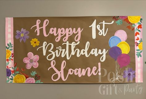 🎉 We are now booking for October and beyond! Due to high demand, our turnaround times are extended. Thank you for your continued support! 🌟 Order online at the link in bio for delivery right to your door! 🚚✨ #paintedbanner #custombanner #birthdaybanner #handpaintedbanner #birthdaysign #applebarrelpaint #paperbanner Painted Happy Birthday Banner, Brown Paper Painted Banner, Hand Painted Banner, Painted Birthday Banner, Birthday Banner Ideas, Banner Fonts, Happy Birthday Painting, Painted Banners, Painted Banner