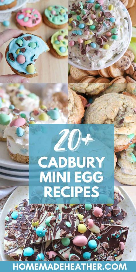 Cadbury Mini Egg Recipes Harry Potter Color By Number, Cadbury Mini Egg Recipes, Cadbury Egg Recipes, Mini Egg Recipes, Crochet Floor Pouf, Cadbury Cookies, Cadbury Mini Egg Cookies, Cadbury Easter Eggs, Easter Dessert Table