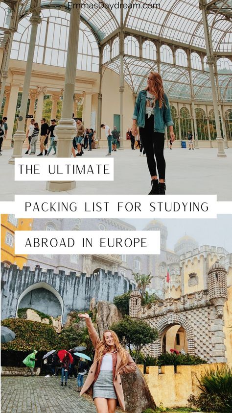 The ultimate packing list for studying abroad in Europe Study Abroad Madrid, Rome Packing List, Study Abroad Rome, Study Abroad Ireland, Study Abroad Spain, Study Abroad Florence, Paris Study Abroad, Study Abroad Europe, Study Abroad Packing List