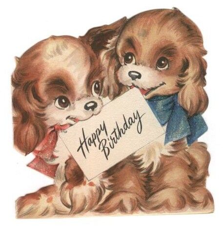 Happy Birthday Aesthetic Card, Happy Birthday Puppy, Nice Birthday Messages, Happy Birthday Wishes Pics, Birthday Wishes Pics, Happy Birthday Vintage, Postcard Vintage, Happy Birthday Greetings Friends, Dog Birthday Card