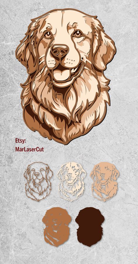 Golden Retriever Svg, Dog Shadow, Lézervágott Fa, Dog Shadow Box, Free Assets, Laser Cut Decor, Quilling Animals, Laser Cut Wood Crafts, Cut Animals