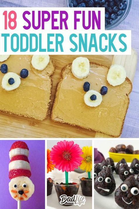 Fun Toddler Snacks, Fun Preschool Snacks, Snack Activities, Toddler Treats, Easy Toddler Snacks, Kids Desserts, Snacks For Toddlers, Kids Foods, Toddler Hacks