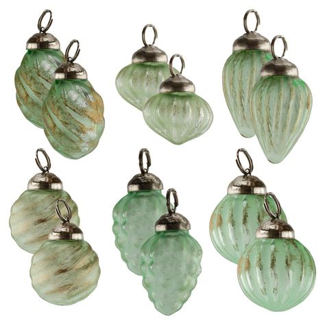 Elevate Your Holiday Decor with Charming Mini Ornaments Make your holiday tree come to life with our exquisite mini ornaments, perfect for small to medium-sized trees adorned with retro farmhouse, country rustic, or traditional vintage decor. Crafted with attention to detail, these ornaments capture the nostalgia of old-fashioned times, resembling the coveted look of mercury glass. Transform your holiday tree into a work of art with these mini ornaments, adding a touch of vintage elegance to you Finial Ornaments, Old Fashion Christmas Tree, Glass Finial, Mercury Glass Christmas Ornaments, Mercury Glass Ornaments, Cottage Christmas, Christmas Candle Holders, Mini Ornaments, Old Fashioned Christmas