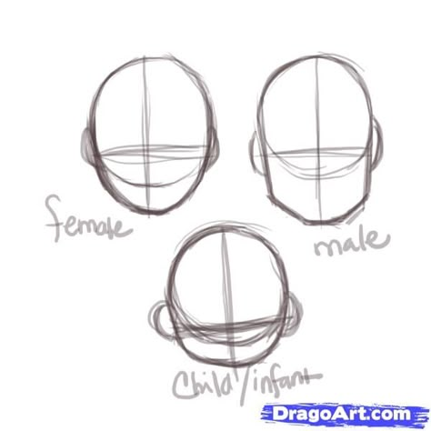 People Schetches, How To Draw Simple Face, Drawing Cartoon Faces Easy, Drawing Art Styles Cartoon, Cartoon Head Tutorial, How To Draw Simple Anatomy, Chibi Face Tutorial Step By Step, Simple Drawing Ideas People, Ways To Draw Eyes Cartoon