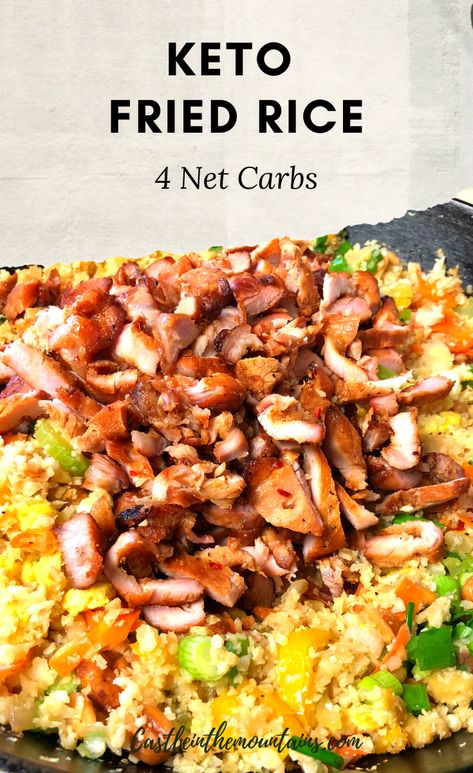 Keto Fried Rice, Keto Chinese Food, Rice Fried, Diet Help, Ketogenic Recipes, Keto Dinner, Chicken And Vegetables, No Carb Diets, Keto Recipes Easy