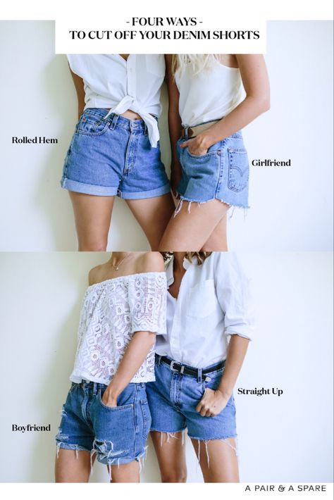 Thrifting Upcycle, Diy Cutoffs, Diy Denim Shorts, Diy Jean Shorts, Cut Jean Shorts, How To Make Jeans, Jean Diy, Robe Diy, Diy Fashion Trends