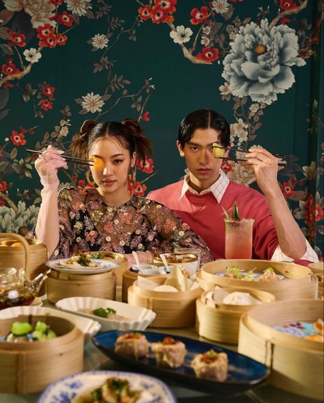 Chinese Restaurant Photoshoot, Dim Sum Restaurant Design, Uncle Bao, Soju Bar, Brand Concept, Christmas Photography, Photoshoot Concept, Chinese Restaurant, Dim Sum