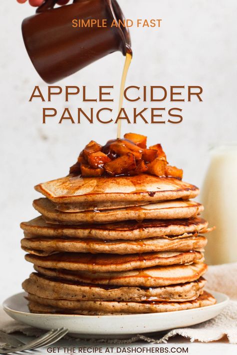 Apple Cider Pancakes Easy, Fall Pancake Recipes, Breakfast Quick And Easy, Apple Cider Pancakes, Spinning Plates, Apple Cinnamon Pancakes, Breakfast Quick, Fall Meals, Yogurt Pancakes