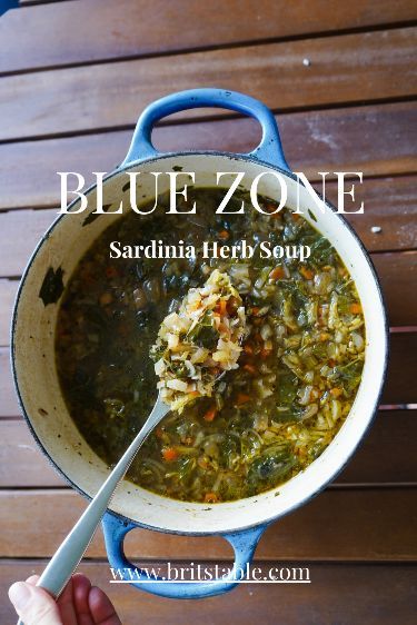 This recipe is nutrient dense and full of character. I decided to do blue zones after I watched the documentary that fell in my lap that was "live to 100, the secrets of the blue zones". I was hooked and wanted to start trying the recipes from those places. I hope you enjoy this recipe!! #sardiniaherbsoup #bluezone #bluezones #bluezonerecipe Blue Zones Recipes, Herb Soup, Zone Recipes, Blue Zone, Blue Zones, Sardinia Italy, Mediterranean Diet Recipes, Healthy Soup Recipes, Tried And True