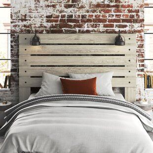 Cedar Headboard, Rustic Wood Headboard, Headboard Wood, Bed Boards, Headboard With Lights, Rustic Headboard, Slatted Headboard, Guest Room Decor, House Beds