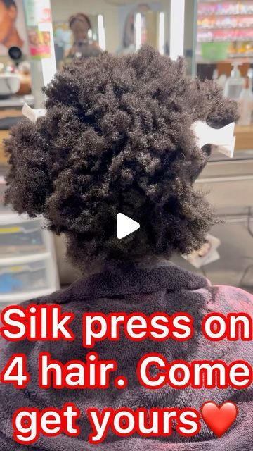 Lavish in Beauty on Instagram: "Silk press by me @lavishinbeauty" 4c Hair Silk Press Before And After, How To Do A Silk Press On Natural Hair, Silk Press With Curls Short Hair, 4c Hair Straight, Silk Press On Short 4c Hair, At Home Silk Press Natural Hair, Styles For Old Silk Press, How To Do A Silk Press At Home, Silk Press On 4c Natural Hair