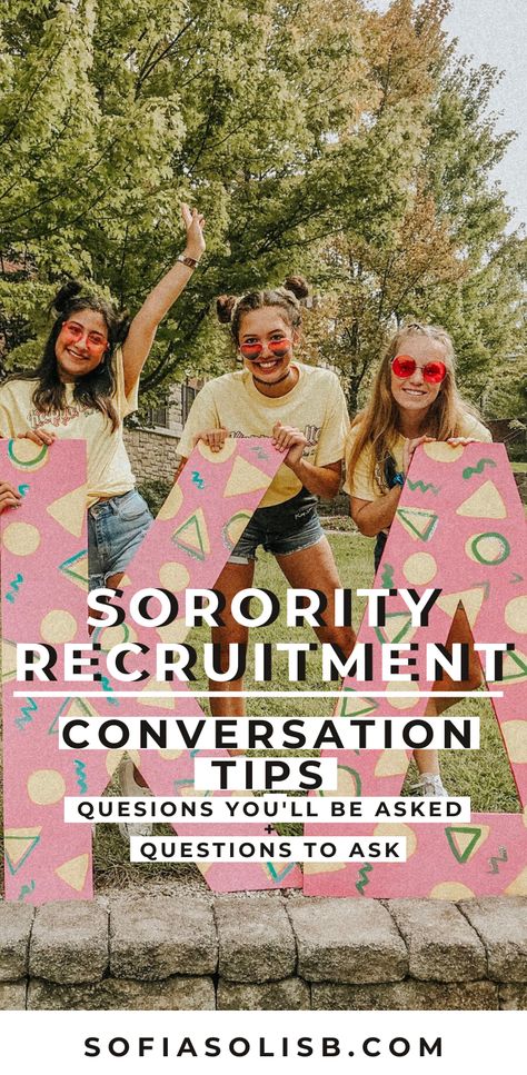 Sorority Rush Outfits 2023, Sorority Questions, Recruitment Preference Round, Sorority Bonding Activities, Sorority Recruitment Ideas, Questions To Ask Sorority Recruitment, Recruitment Workshop Ideas Sorority, Sorority Recruitment Posts Social Media, Recruitment Questions