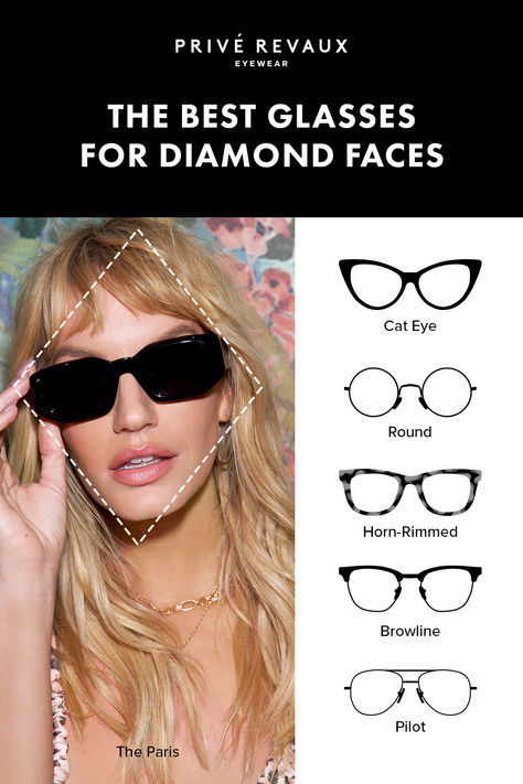 Finding frames that fit is hard. Our curated picks for diamond face shapes make it that much easier. Glasses Frames For Diamond Face Shape, Best Glasses For Diamond Face Shape, Frames For Diamond Face Shape, Diamond Face Shape Aesthetic, Glasses Frames For Women Diamond Face, Glasses Frames For Face Shape, Diamond Face Glasses, Glasses For Diamond Face, Diamond Face Shape Glasses