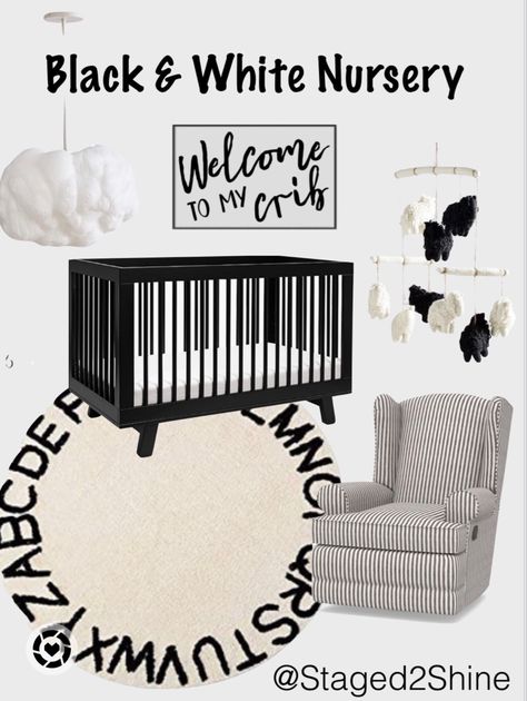 Nursery- Black & White with updated links Follow my shop @Staged2Shine on the @shop.LTK app to shop this post and get my exclusive app-only content! #liketkit #LTKhome #LTKbump #LTKbaby @shop.ltk https://liketk.it/42Yog Nursery Decor Black And White, Black White And Gray Nursery, Black And White Nursery Ideas, Baby Esthetics, Black White And Grey Nursery, Black And White Boy Nursery, Black And White Nursery Gender Neutral, Black And White Nursery Boy, Nursery Ideas Black And White