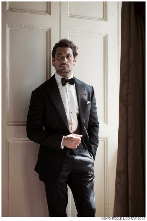 GentleMania-After covering Esquire Singapore’s September issue in a navy blue winter coat, British model David Gandy returns to his favorite style, posing for British bespoke tailors Henry Poole & Co. Embracing his signature gentleman uniform, the blue-eyed model is captured by photographer Rich Hardcastle at the luxurious Royal Automobile Club in London, wearing a selection... [Read More] David Gandy Suit, Henry Poole, David James Gandy, David James, Bespoke Suit, David Gandy, Savile Row, Sharp Dressed Man, Dolce E Gabbana