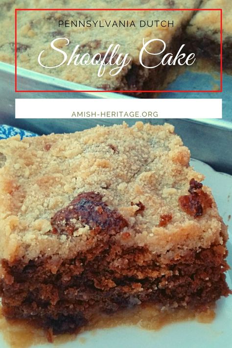 Shoofly cake Shoe Fly Cake Recipe, Sho Fly Pie Recipe, Shoefly Cake, Molasses Cake Recipe, Shoefly Pie Recipe, Molasses Cake Old Fashion, Shoo Fly Cake, Shoo Fly Pie Recipe, Shoo Fly Cake Recipe