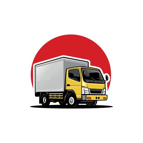 Truk Besar, Sticker Design Inspiration, Truck Boxes, Decent Wallpapers, Delivery Truck, Album Art Design, Asian Love, Truck Art, Semi Truck