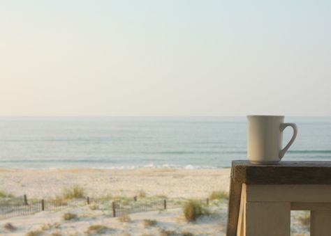 Saturday Morning Beach Moment Ocean And Beach, Cottage By The Sea, I Love The Beach, Beach Time, Coffee Love, Beach Bum, Beach Cottages, My Happy Place, Beach Life