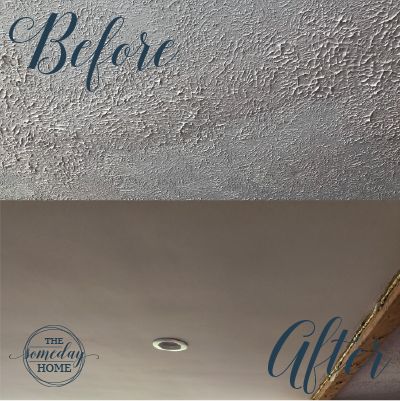 How To Smooth Textured Ceilings, Smooth Ceiling Diy, How To Remove Ceiling Texture, Textured Ceiling Removal, Smooth Ceiling Vs Texture, How To Remove Textured Ceiling, How To Get Rid Of Textured Ceiling, Removing Textured Ceiling, Textured Ceiling Makeover