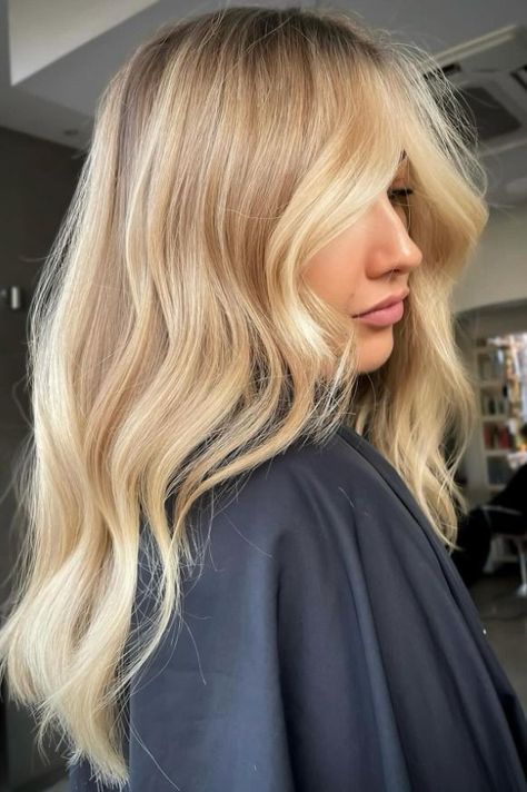 Summer Blonde Bliss: Unveil Your Sunlit Tresses with Confidence Blonde Highlights On Yellow Hair, Blonde Hair Yellow, Golden Lived In Blonde, Different Kinds Of Blonde, Yellow Blonde Highlights, Sunny Blonde Hair, Warm Bright Blonde Hair, Butter Blonde Hair, Yellow Blonde Hair