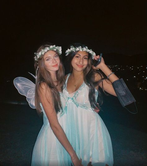 Fairy Halloween Costume Duo, Matching Halloween Costumes For Besties Aesthetic, Fairy Costume Inspo Aesthetic, Teenage Fairy Costume, Amazon Fairy Costume, Fairy Best Friend Costumes, Fairy Cowgirl Costume, Fairy Costume Cottagecore, Fairy Core Halloween Costumes