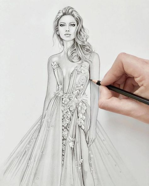 Fashion gallery on Instagram: “Art by @annabellesillustrations . . . #fashionstyle #fashionillustrator #art #fashiondrawings #victoriasstreet #fashionart #jacket…” Fashion Model Drawing, Crazy Dresses, Wedding Dress Sketches, Fashion Figure Drawing, Dress Design Drawing, Fashion Design Sketchbook, Fashion Drawing Dresses, Dress Design Sketches, Fashion Illustration Dresses