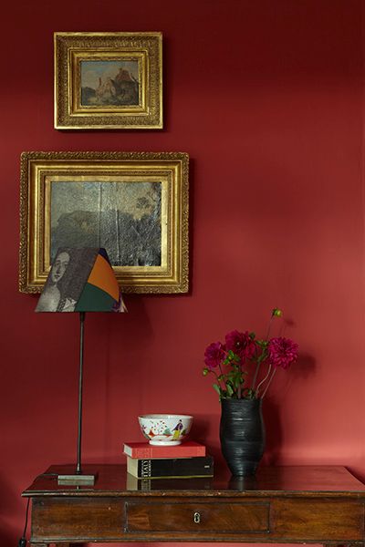 The 10 best red paint colours from bold and bright to dark and moody - Chatelaine Farrow Bal, Red Paint Colors, Wimborne White, Farrow & Ball, Wooden Window Frames, Dining Room Cabinet, David Hicks, Trending Paint Colors, Farrow And Ball Paint