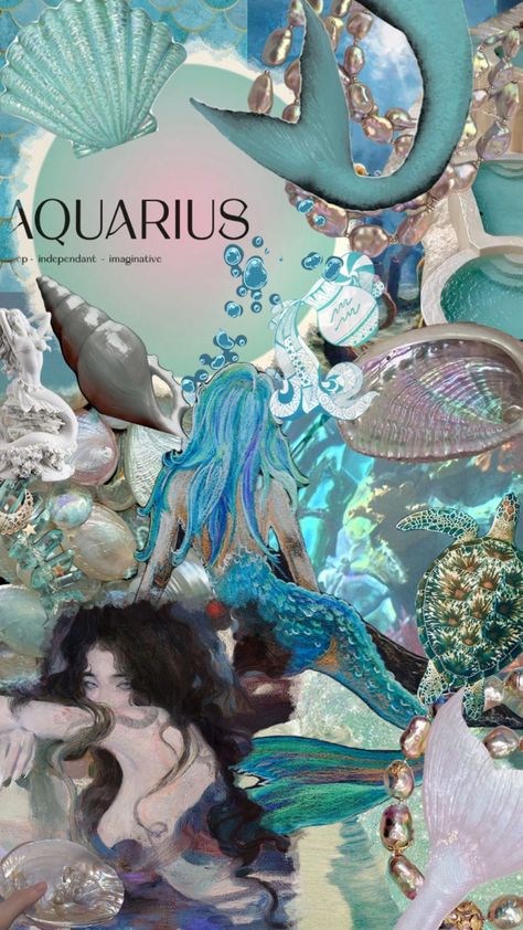 #aquarius #starsigns #aqua #zodiac #star #mermaid Mermaid Aesthetic Pastel, Mermaid Aesthetic Wallpaper, Aquarius Mermaid, Aquarius Wallpaper, Aquarius Aesthetic, Aqua Mermaid, Aquarius Art, Swag Wallpaper, Mermaid Wallpapers