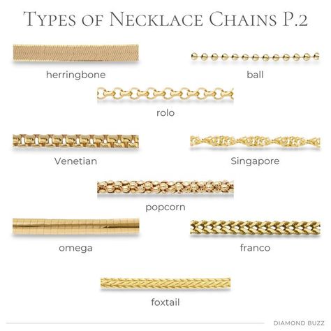 Diamond Buzz on Instagram: "TYPES OF NECKLACE CHAINS PART 2 Which one is your favourite? Leave a comment below. #goldjewelry #goldjewellery #goldchain #goldchains #instajewellery #instajewelry" Types Of Necklace Chains, Types Of Necklace, Festive Jewellery, Copper Wire Jewelry, Which One Are You, Gold Jewellery, Chain Styles, Copper Wire, Leave A Comment