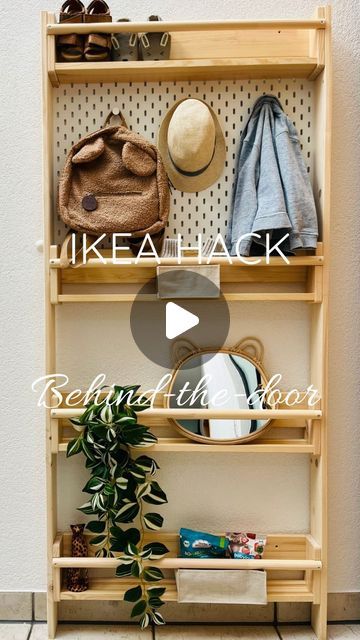 Ikea Hacks and Inspo on Instagram: "IKEA Behind-the-door Hack REVEAL! 😍

By POPULAR request, here is a step by step how to DIY the behind the door shelf hack. ⚒️✨

Check out this amazing space-saving hack by @cori.interior! 🙌

What you need:

Wood board 
IKEA Flisat 
IKEA SKADIS

See story or highlight for links 🔗 

How did it turn out? Let us know below 🤍

Follow for more DIY inspiration and clever hacks @ikeahacksandinspo. 💡✨

.
.
.

#ikeahacksandinspo #ikeahack #storagesolutions #storageideas #smallspaces #smallhallway #smallkitchen #smallkidsroom #diy #homedecor #interiordesign #interiorinspo #interior #homemade #interiorsolutions" Ikea Ploga, Ikea Bekvam Book Shelf, Ikea Door Storage, Flisat Shelf Hack, Ikea Behind Door Storage, Ikea Nordkisa Hack, Ikea Hacks Hallway, Grejig Ikea Hack, Behind The Door Entryway