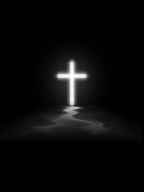 Cross, Light White And Black Cross Wallpaper, Black Christian Widgets, White Cross Black Background, Cross Pictures Aesthetic, Black Cross Aesthetic, Iphone Christian Wallpaper Aesthetic Dark, Christian Dark Aesthetic, Dark Grey Widgets, Cross Pfp Aesthetic