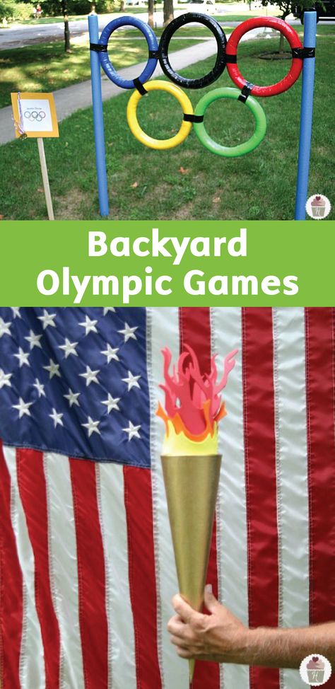 Backyard Olympic Games, Olympic Themed Activities, Olympic Party Games, Summer Olympics Party, Summer Olympics Activities, Vbs Olympics, Office Olympics, Olympics Decorations, Olympic Theme Party