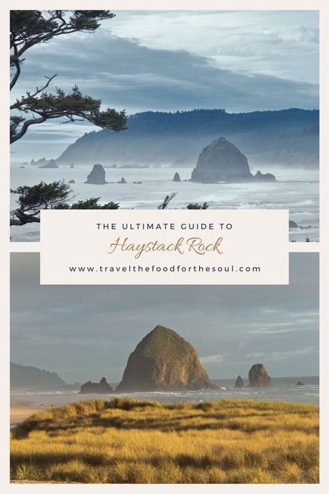 Haystack Rock Oregon, Oregon Trip, Haystack Rock, Food For The Soul, Oregon Vacation, Cannon Beach Oregon, Crater Lake National Park, Multnomah Falls, Coastal Town