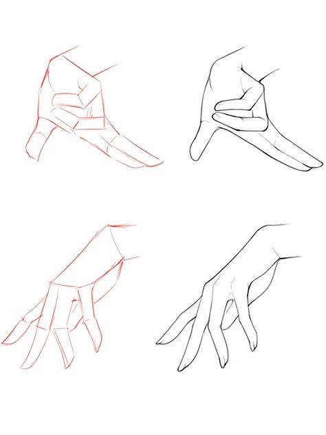 Anime Holding Hands Reference, Hand With Long Nails Drawing, Hand Behind Neck Pose Drawing, Hands Anatomy Drawing, How To Draw Sleeves, Hand Drawing Reference Sketch, Anime Hand Reference, Hand Sketch Reference, Hand Side View